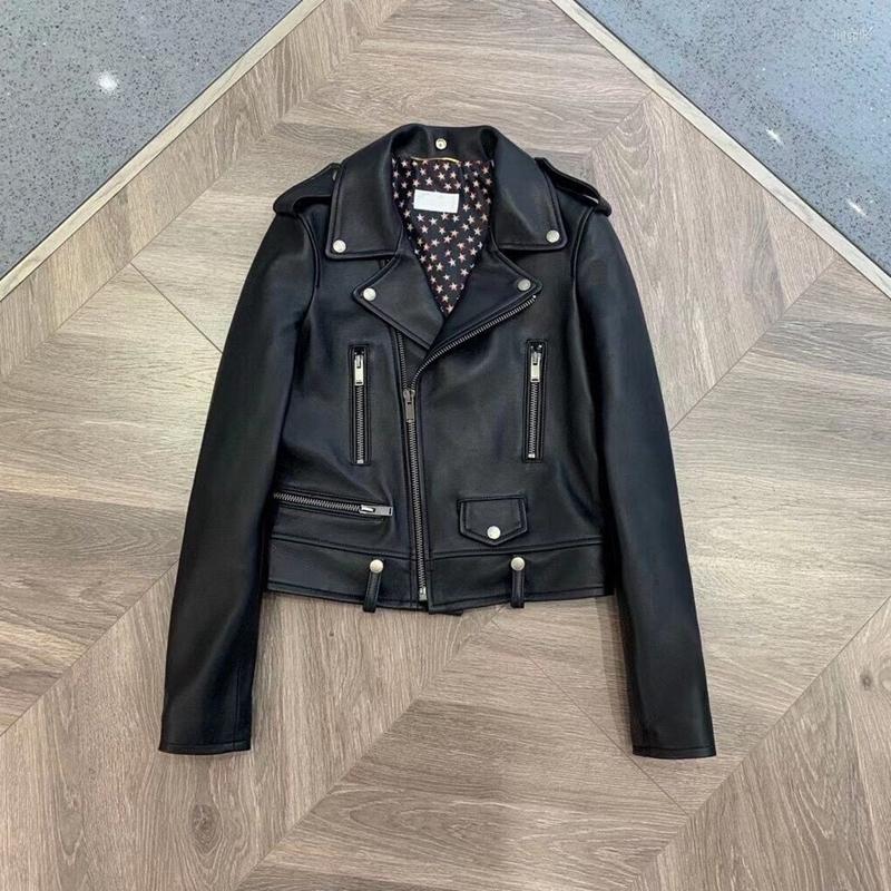Women' Leather Women Coats Genuine 2022 Fashion Lady Natural Sheepskin Long Sleeves Jackets High Quality Soft H711, Black
Women' Leather Women Coats Genuine 2022 Fashion Lady Natural Sheepskin Long Sleeves Jackets High Quality Soft H711, Black