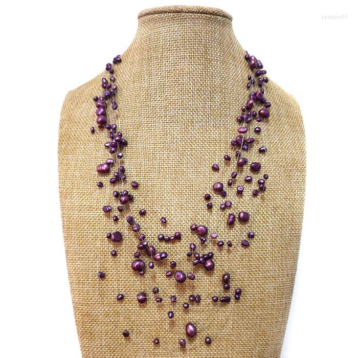 Pendant Necklaces 18-24 Inches Violet Illusion 4-8mm Nugget Freshwater Pearl Multi-layered Necklace
Pendant Necklaces 18-24 Inches Violet Illusion 4-8mm Nugget Freshwater Pearl Multi-layered Necklace