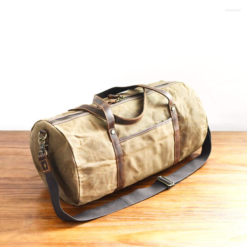 Duffel Bags Waxed Canvas Handbag Men's Large Capacity Messenger Bag Tote Weekend, Black
Duffel Bags Waxed Canvas Handbag Men's Large Capacity Messenger Bag Tote Weekend, Black