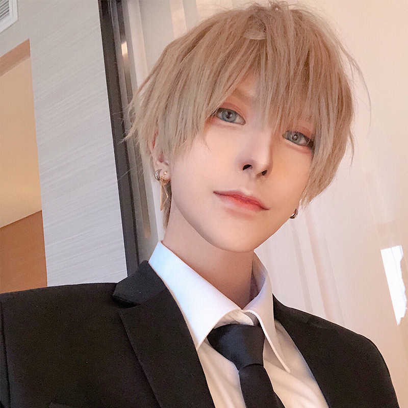 Hair Lace Wigs M Men Handsome Short Straight Long Bangs Chemical Fiber Wig ffy Natural Cos Animation Fake Hair, Black
Hair Lace Wigs M Men Handsome Short Straight Long Bangs Chemical Fiber Wig ffy Natural Cos Animation Fake Hair, Black