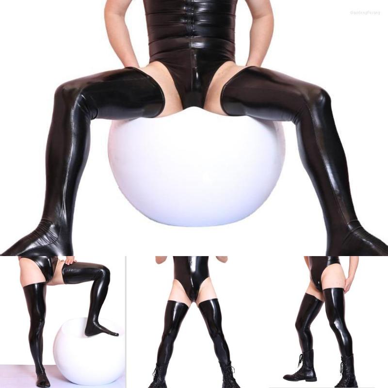 Men's Socks Men Wet Look Latex Leather Thigh High Footed Stockings Tights Shiny Sexy Clubwear Unisex Man Women, Black
Men's Socks Men Wet Look Latex Leather Thigh High Footed Stockings Tights Shiny Sexy Clubwear Unisex Man Women, Black