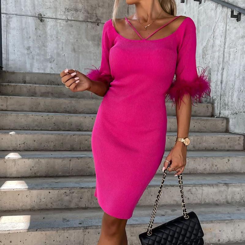 Party Dresses Autumn Solid Half Sleeve Knitted Dress Elegant Slash Neck Feather Patchwork Slim Spring Chest Wrap Mini Pencil, 04 green
Party Dresses Autumn Solid Half Sleeve Knitted Dress Elegant Slash Neck Feather Patchwork Slim Spring Chest Wrap Mini Pencil, 04 green