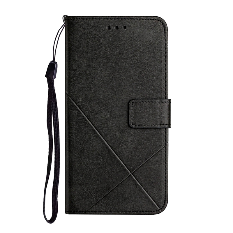 Vertical Leather Wallet Cases For Samsung S26 S25 FE S24 Ultra A07 A17 A06 S23 Plus A57 A37 A27 A15 A56 A26 A36 Business Geometric Line Flip Card Hold