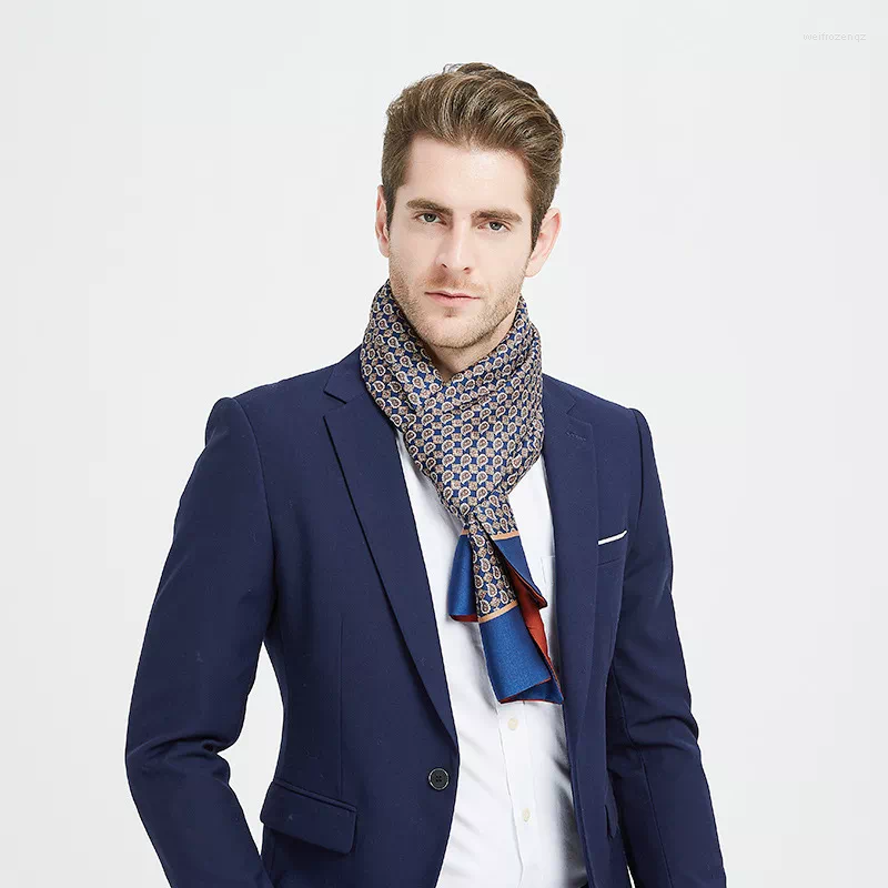 Scarves Designer Silk Scarf Business Men Shawl Retro Double-sided Winter High Quality Bufanda De Los Hombres
Scarves Designer Silk Scarf Business Men Shawl Retro Double-sided Winter High Quality Bufanda De Los Hombres