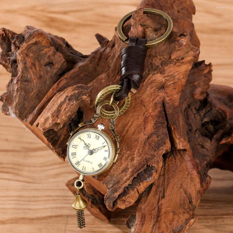 Pocket Watches Round Small Quartz Watch Keychain Vintage Key Chain Roman Numerals Beige Dial Clocks Gift For Women Men, Black
Pocket Watches Round Small Quartz Watch Keychain Vintage Key Chain Roman Numerals Beige Dial Clocks Gift For Women Men, Black