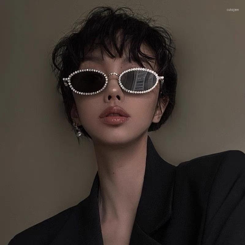 Sunglasses Fashion Women Designer Diamond Oval Frame Vintage Lentes De Sol Mujer Small Round Glasses
Sunglasses Fashion Women Designer Diamond Oval Frame Vintage Lentes De Sol Mujer Small Round Glasses