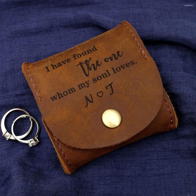 Jewelry Pouches Personalized Wedding Ring Box Leather Engagement Holder Proposal Case
Jewelry Pouches Personalized Wedding Ring Box Leather Engagement Holder Proposal Case
