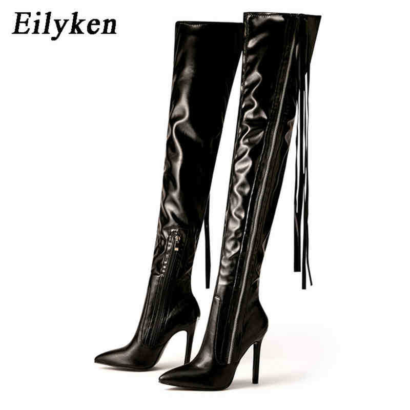 Boots Eilyken New Fashion Tassel Designer Thigh High Shoes Women Sexy Pointed Toe Zip Over the Knee Boots Stiletto Heels Size 42 220913, Black
Boots Eilyken New Fashion Tassel Designer Thigh High Shoes Women Sexy Pointed Toe Zip Over the Knee Boots Stiletto Heels Size 42 220913, Black