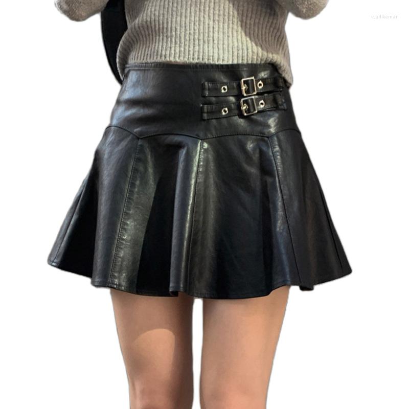 Skirts Fashion Street Style PU Faux Leather Women Solid High Waist Pleated A-line Mini Skirt Vintage Bottoms Black
Skirts Fashion Street Style PU Faux Leather Women Solid High Waist Pleated A-line Mini Skirt Vintage Bottoms Black