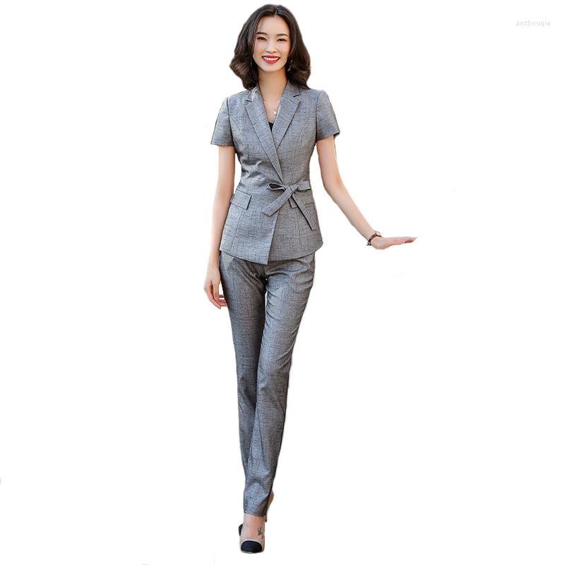 Women' Two Piece Pants High Quality Summer Suit For Women Pieces Set Formal Short Sleeve Slim Blazer And Trousers Office Ladies Work Wear, D-blue skirt suits
Women' Two Piece Pants High Quality Summer Suit For Women Pieces Set Formal Short Sleeve Slim Blazer And Trousers Office Ladies Work Wear, D-blue skirt suits