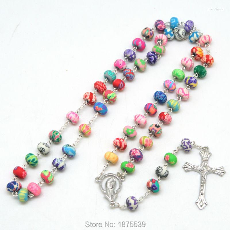 Chains 2022 Fashion Colorful Catholic Rosary With Multi Color Polymer Clay Flat Bead
Chains 2022 Fashion Colorful Catholic Rosary With Multi Color Polymer Clay Flat Bead