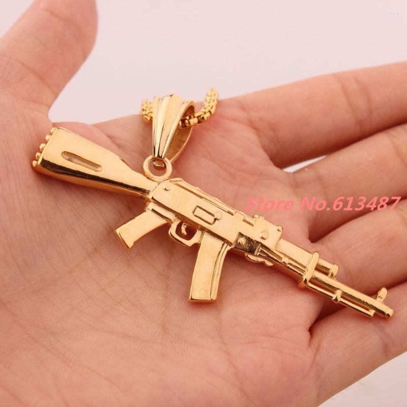 Pendant Necklaces 2.99" 1.44" 20g S 316L Stainless Steel Gold Gun Design Men's Women's Necklace Free Box Chain Christmas
Pendant Necklaces 2.99" 1.44" 20g S 316L Stainless Steel Gold Gun Design Men's Women's Necklace Free Box Chain Christmas
