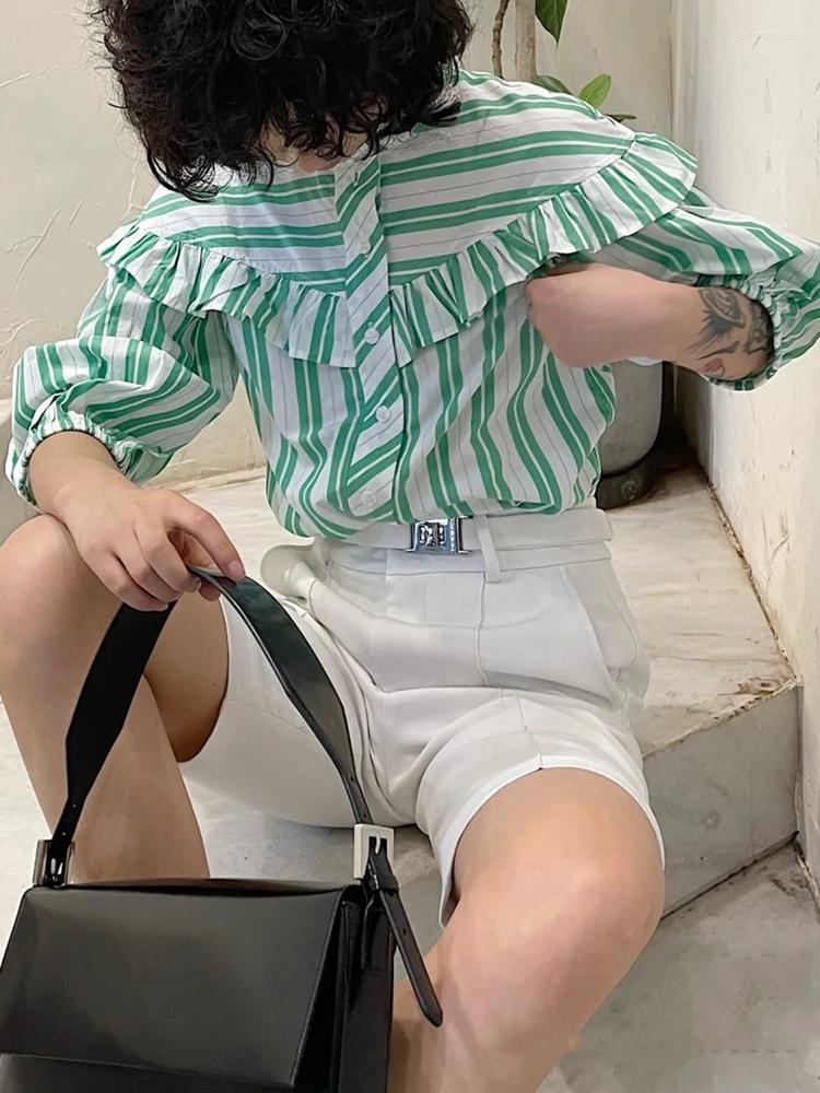 Women' Blouses Women Shirt 2022 Autumn Ruffled Elastic High-neck Striped Top, Stripe
Women' Blouses Women Shirt 2022 Autumn Ruffled Elastic High-neck Striped Top, Stripe