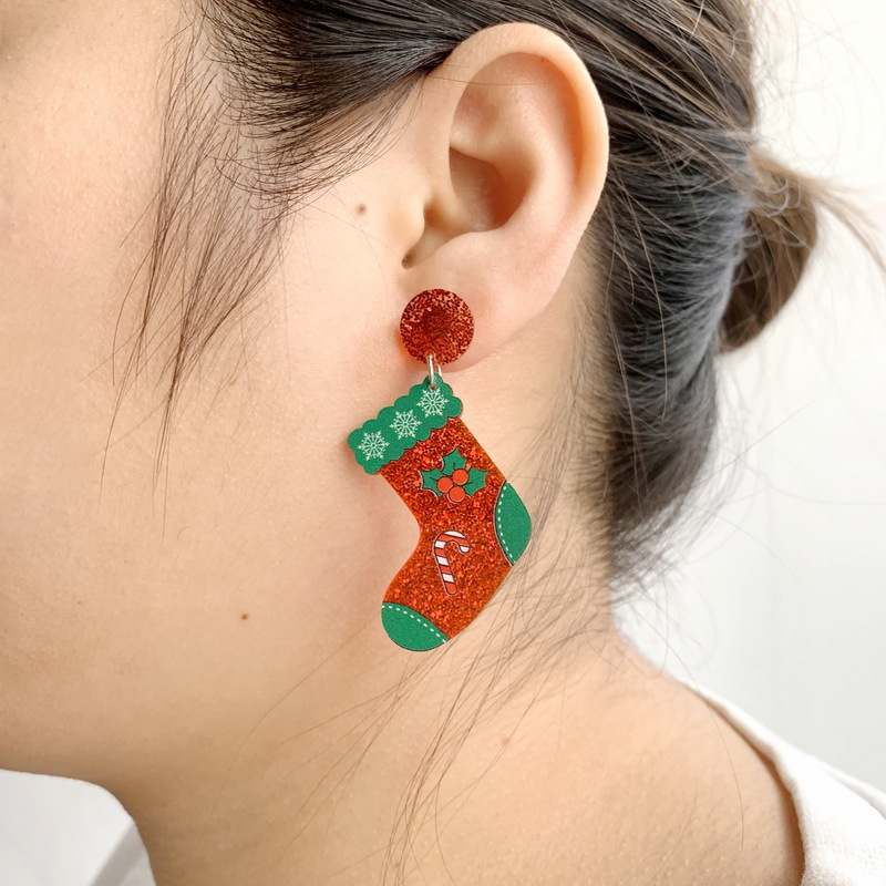Holiday Glitter Stud Earrings - Red Socks & Green Christmas Tree - Women's Travel Accessory (1 Pair)
Holiday Glitter Stud Earrings - Red Socks & Green Christmas Tree - Women's Travel Accessory (1 Pair)
