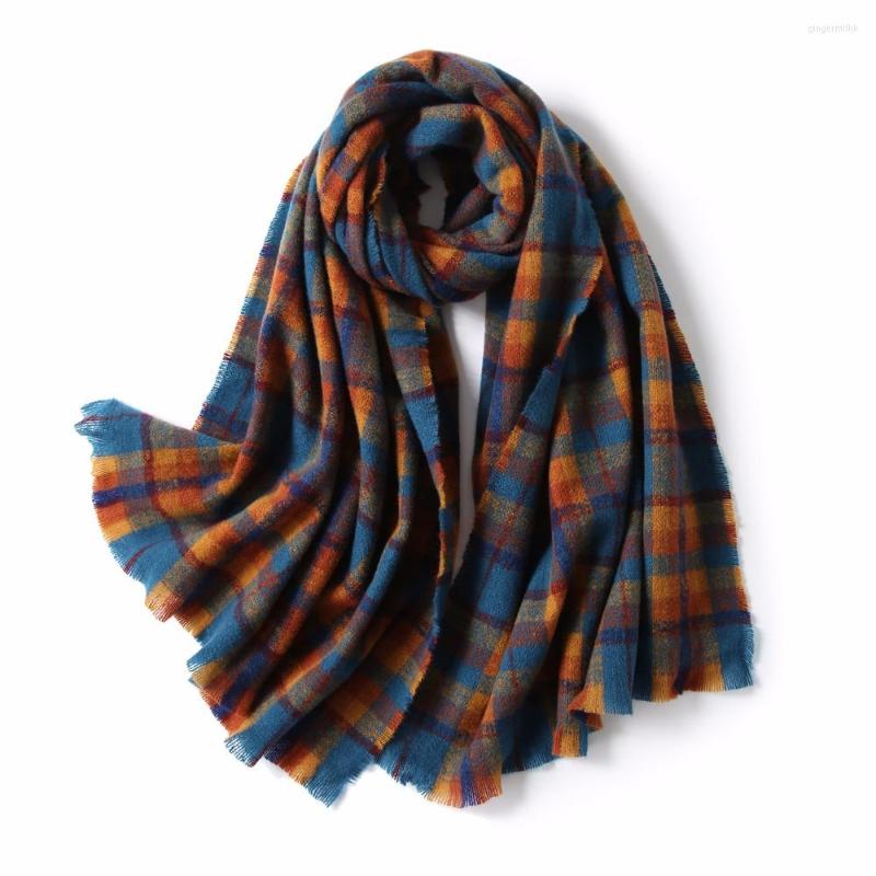 Scarves OMEA Retro Women Winter Scarf Female Poncho Wholesale Plaid Shawl Korean Version Of The Thickened Neck Protection Luxury
Scarves OMEA Retro Women Winter Scarf Female Poncho Wholesale Plaid Shawl Korean Version Of The Thickened Neck Protection Luxury
