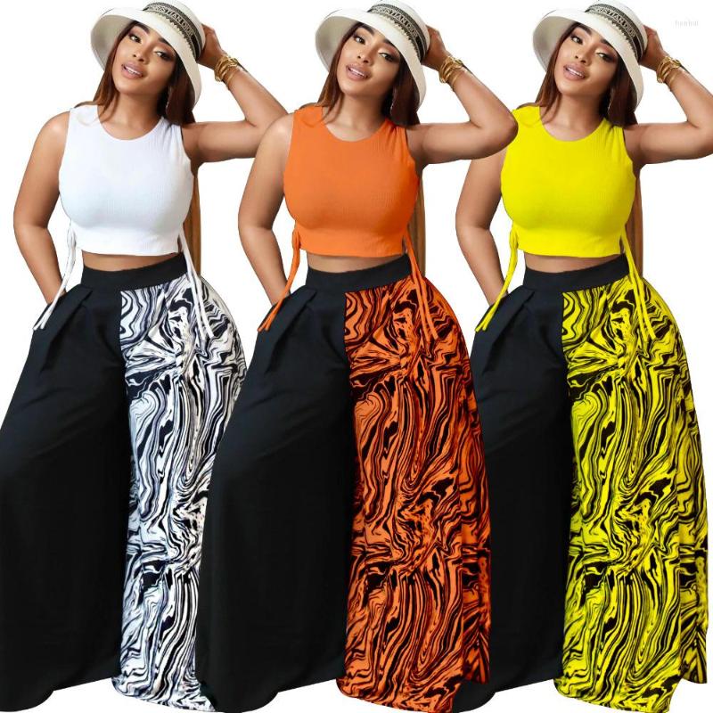 Women' Two Piece Pants Fashion Wide Leg Pieces Set Women' Patchwork Loose Casual Suit Sexy Strappy Vest Trousers 2 Outfit Female, White
Women' Two Piece Pants Fashion Wide Leg Pieces Set Women' Patchwork Loose Casual Suit Sexy Strappy Vest Trousers 2 Outfit Female, White