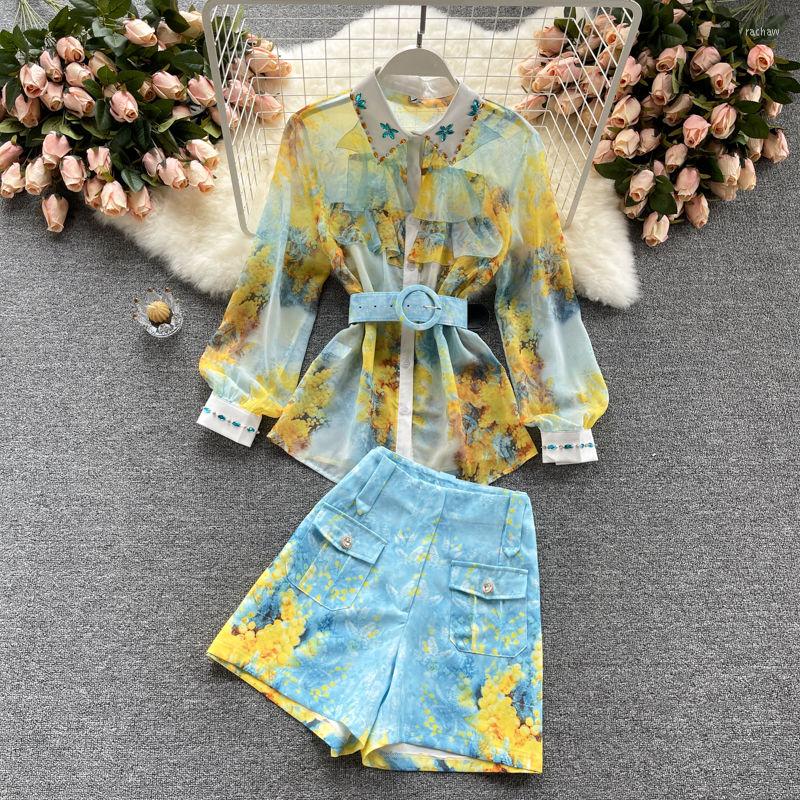 Women' Tracksuits TSXT Design Printed Single Breasted Long Sleeve Shirt High Waist Zipper Wide Leg Pants And Shorts 2 Pieces Set, 6660788 white
Women' Tracksuits TSXT Design Printed Single Breasted Long Sleeve Shirt High Waist Zipper Wide Leg Pants And Shorts 2 Pieces Set, 6660788 white