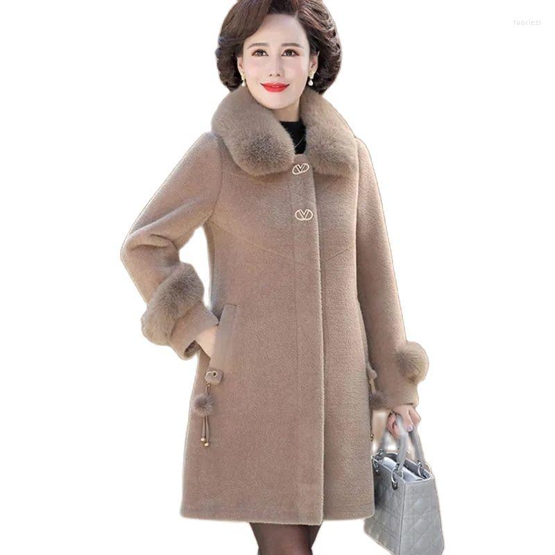 Women's Fur Middle Aged Mother Coat Winter Jacket Women Double-faced Warm Overcoat High-end Grandmother's Woolen Outcoat5XL, Red
Women's Fur Middle Aged Mother Coat Winter Jacket Women Double-faced Warm Overcoat High-end Grandmother's Woolen Outcoat5XL, Red