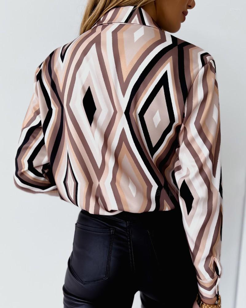 Women' Blouses Women Shirt Diamond Check Print Fashion Lapel Single-breasted Long Sleeve Temperament Commuter Spring Summer Apricot
Women' Blouses Women Shirt Diamond Check Print Fashion Lapel Single-breasted Long Sleeve Temperament Commuter Spring Summer Apricot