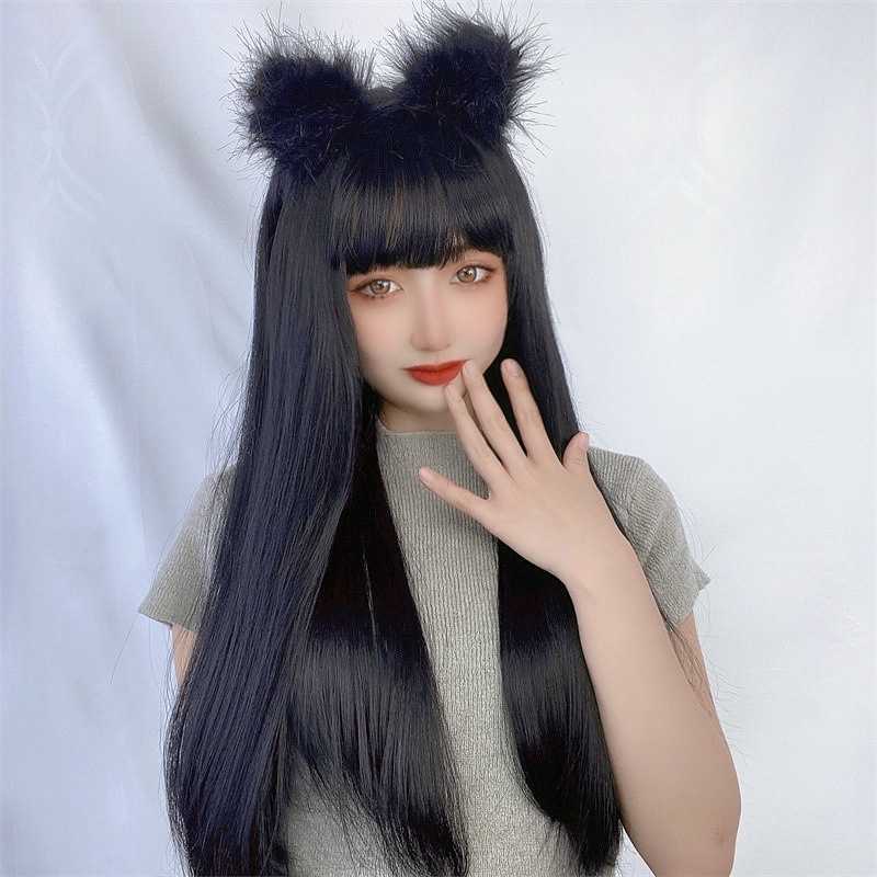 Hair Lace Wigs Black Air Bangs Long Straight Hair High Temperature Silk Temperament Repair Face Net Red Cross Dring Wig Female
Hair Lace Wigs Black Air Bangs Long Straight Hair High Temperature Silk Temperament Repair Face Net Red Cross Dring Wig Female