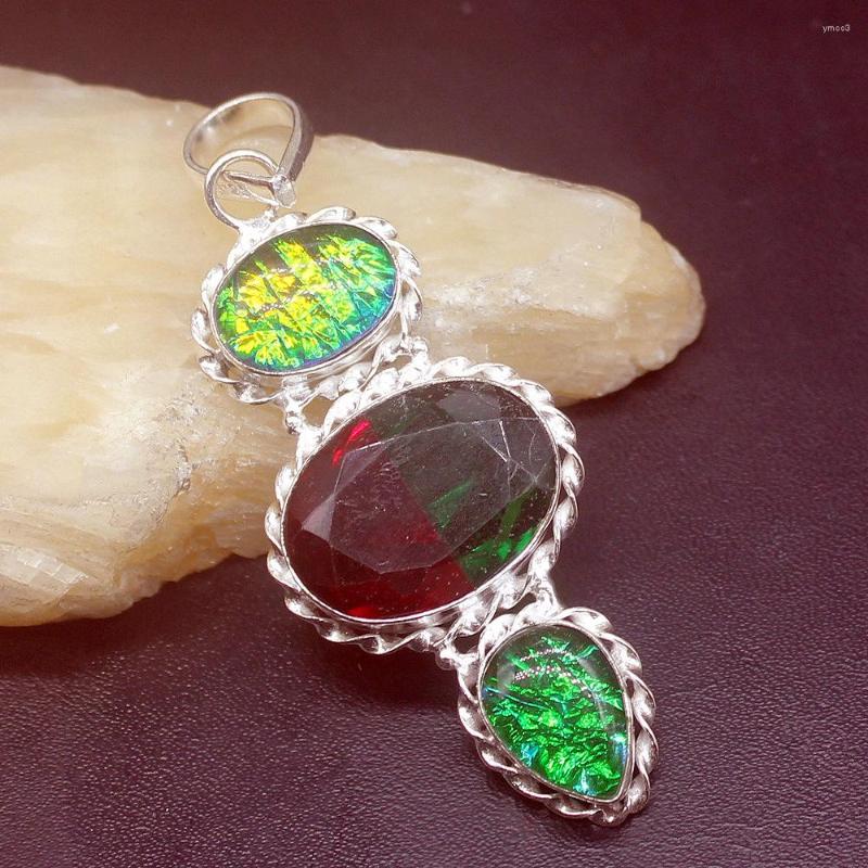 Pendant Necklaces Gemstonefactory Jewelry Big Promotion 925 Silver Fantasy Dichroic Glass Women Ladies Gifts Necklace 1351
Pendant Necklaces Gemstonefactory Jewelry Big Promotion 925 Silver Fantasy Dichroic Glass Women Ladies Gifts Necklace 1351