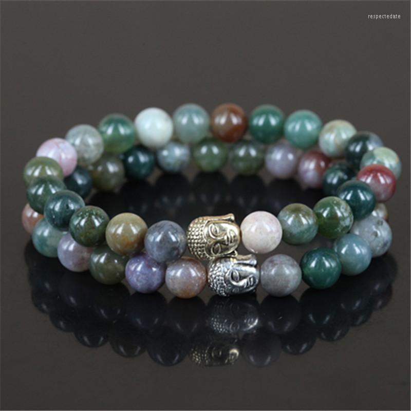 Strand 2pcs Natural India Stone Round Beads Charm Women Bracelet Mercy Two Color Buddha Head Men Stretch
Strand 2pcs Natural India Stone Round Beads Charm Women Bracelet Mercy Two Color Buddha Head Men Stretch