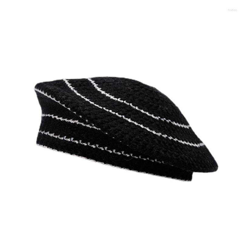Berets Stripe Plaid Painter Hat Boina French Beret Autumn Winter Women Korean Handmade Knitted Hollow Octagonal Hats, Purple
Berets Stripe Plaid Painter Hat Boina French Beret Autumn Winter Women Korean Handmade Knitted Hollow Octagonal Hats, Purple