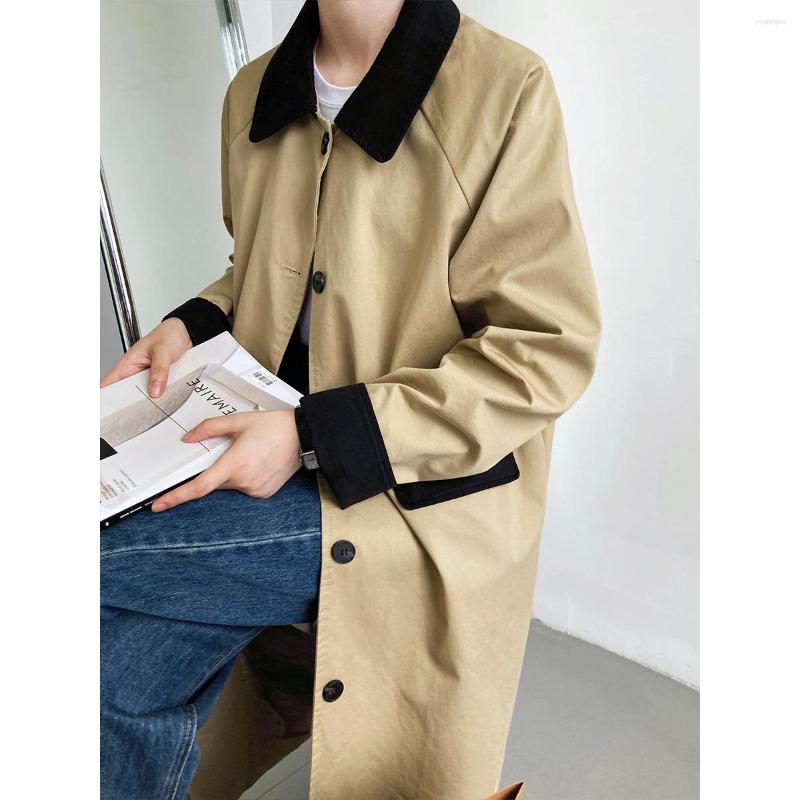 Women's Trench Coats Retro Contrast Color Khaki Mid-length Coat Women's Korean Style Single-breasted Color-blocking Lapel, Light khaki
Women's Trench Coats Retro Contrast Color Khaki Mid-length Coat Women's Korean Style Single-breasted Color-blocking Lapel, Light khaki