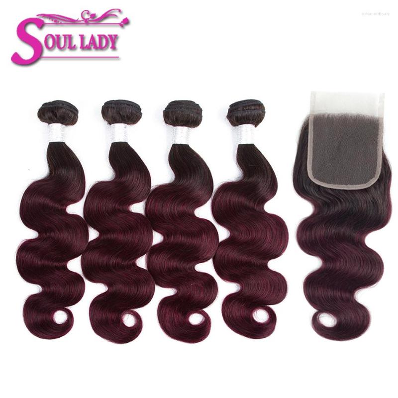 Human Hair Bulks Soul Lady Pre-colored Ombre Brazilian 4 Bundles With Closure 1b/99j Two Tone Color Body Wave Non-remy 
Human Hair Bulks Soul Lady Pre-colored Ombre Brazilian 4 Bundles With Closure 1b/99j Two Tone Color Body Wave Non-remy