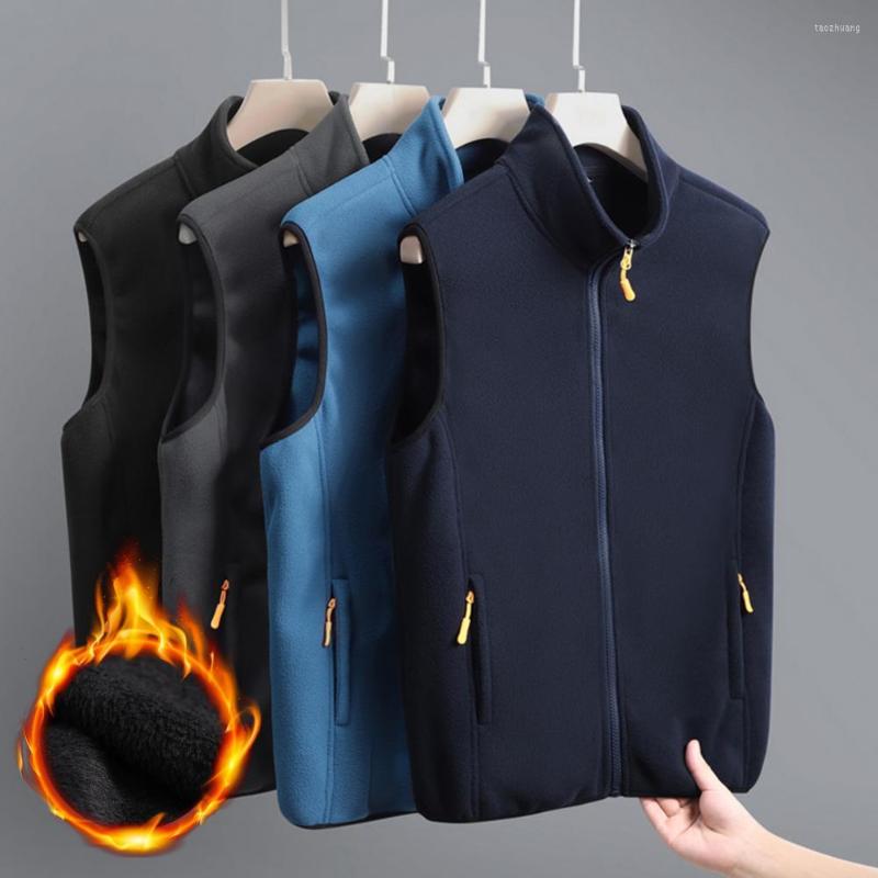 Men's Vests Jackets Vest Stand Collar Long Sleeve Zipper Elastic Hem Men Coat Winter Warm Side Pockets Fleece Jacket For Daily, Black
Men's Vests Jackets Vest Stand Collar Long Sleeve Zipper Elastic Hem Men Coat Winter Warm Side Pockets Fleece Jacket For Daily, Black