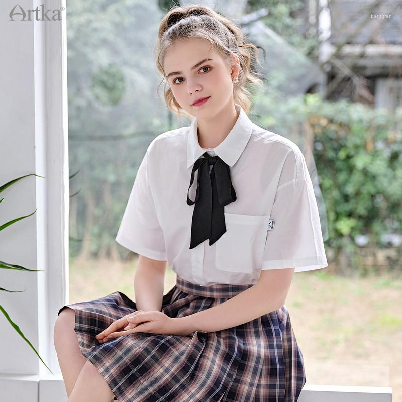 Women' Blouses ARTKA 2022 Summer Women Blouse Cotton Japanese JK White Shirts Turndown Collar Bow Tie Short Sleeve Shirt SA22118X
Women' Blouses ARTKA 2022 Summer Women Blouse Cotton Japanese JK White Shirts Turndown Collar Bow Tie Short Sleeve Shirt SA22118X