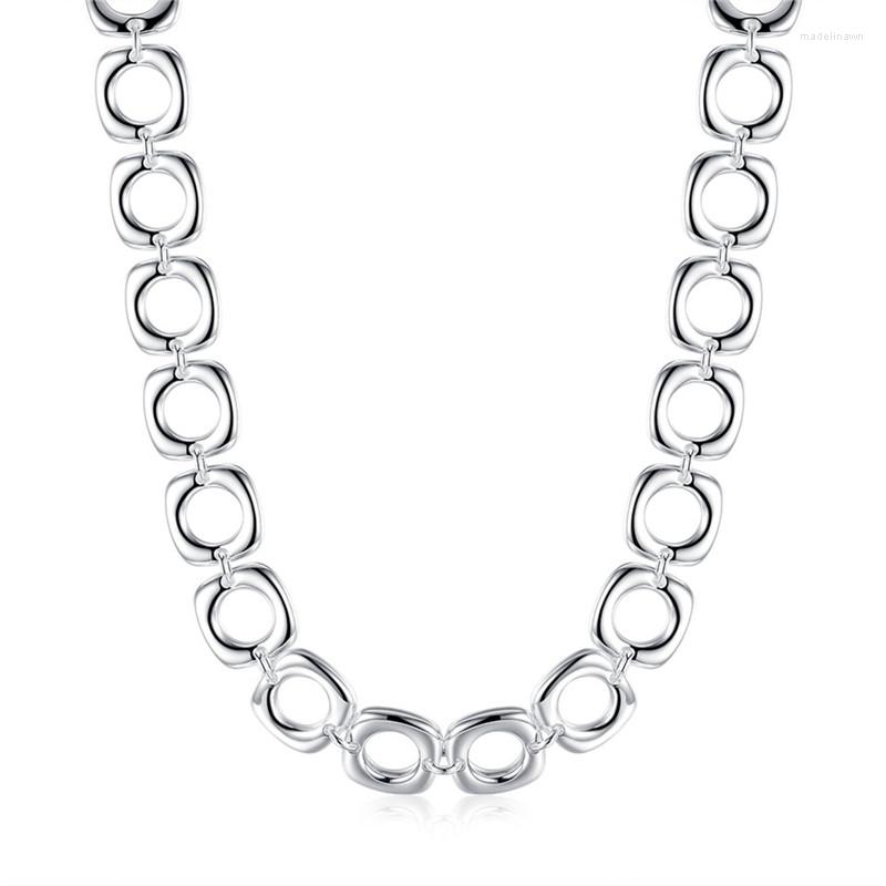 Chains BABYLLNT 925 Silver 20 Inches Square Round Chain Necklace For Women Charm Wedding Engagement Party Fashion Classic Jewelry Gift
Chains BABYLLNT 925 Silver 20 Inches Square Round Chain Necklace For Women Charm Wedding Engagement Party Fashion Classic Jewelry Gift