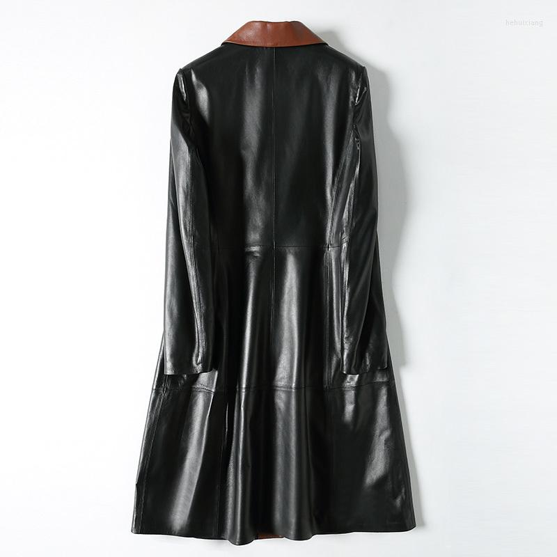 Women's Leather Real Sheepskin Coat Female Genuine Jacket Long Slim Tench For Women Outerwear Jaqueta De Couro LX1929, Black
Women's Leather Real Sheepskin Coat Female Genuine Jacket Long Slim Tench For Women Outerwear Jaqueta De Couro LX1929, Black