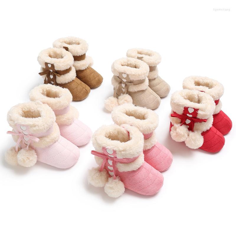 Boots Style Winter Keep Warm Baby With Ball Heart-shaped First Walkers Rubber Sole Anti-slip Princess Infant Crib Shoes, Brown
Boots Style Winter Keep Warm Baby With Ball Heart-shaped First Walkers Rubber Sole Anti-slip Princess Infant Crib Shoes, Brown
