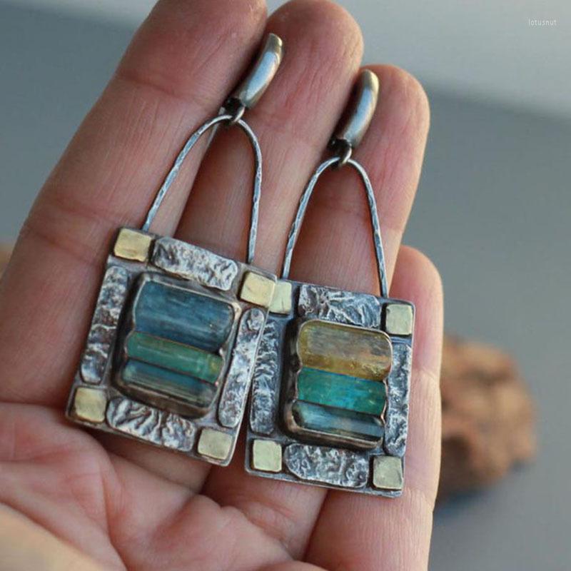 Dangle Earrings Western Tribal Green Blue Stone Vintage Jewelry Big Geometric Bag Lock Shaped Hanging For Women
Dangle Earrings Western Tribal Green Blue Stone Vintage Jewelry Big Geometric Bag Lock Shaped Hanging For Women