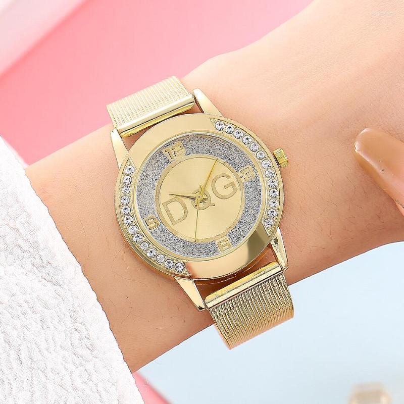 Wristwatches Fashion Gold Women Watches Casual Quartz Bracelet Watch For Metal Mesh Stainless Steel Dress Relogio Feminino
Wristwatches Fashion Gold Women Watches Casual Quartz Bracelet Watch For Metal Mesh Stainless Steel Dress Relogio Feminino