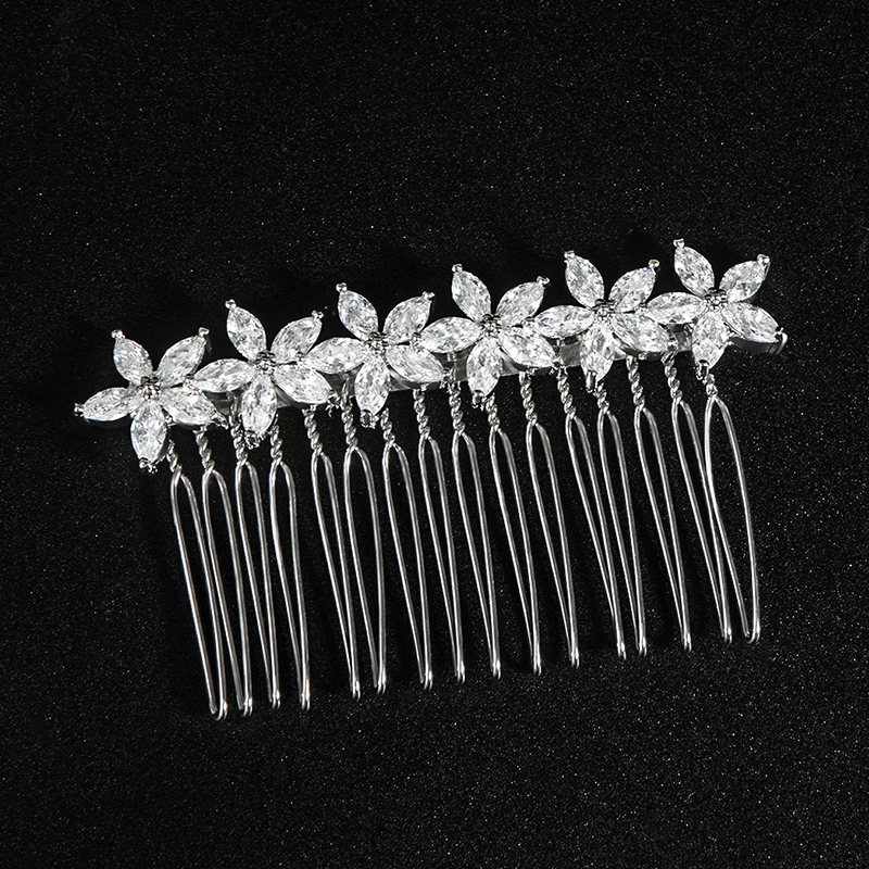 Trendy Silver Color Barrettes Crystal Hair Combs for Wedding Bridal Hair Accessories Flower Headpiece Women Tiaras Jewelry Gift
Trendy Silver Color Barrettes Crystal Hair Combs for Wedding Bridal Hair Accessories Flower Headpiece Women Tiaras Jewelry Gift