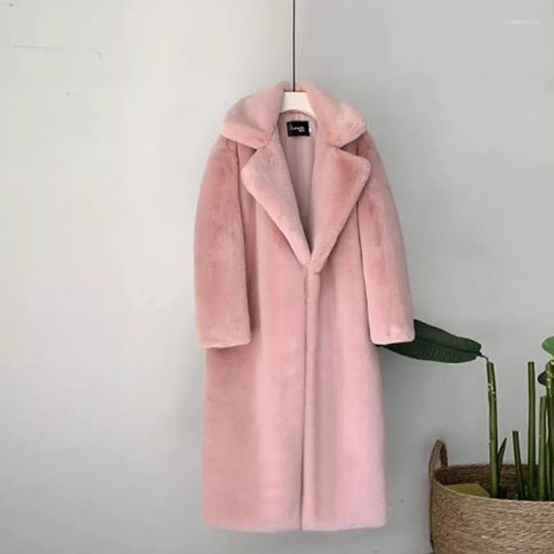 Women's Fur Women Winter Warm Faux Coat Thick Long Turn Down Collar With Belt Casaco Feminino, Blue
Women's Fur Women Winter Warm Faux Coat Thick Long Turn Down Collar With Belt Casaco Feminino, Blue