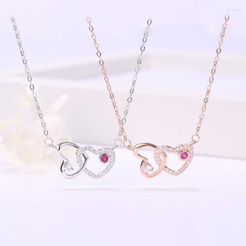 Chains Double Heart-shaped Necklace With Female Silver Color Ornament Set Auger Clavicle Short Chain Jewelry
Chains Double Heart-shaped Necklace With Female Silver Color Ornament Set Auger Clavicle Short Chain Jewelry