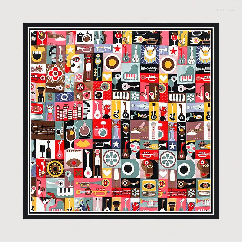 Scarves Large Silk Square Scarf Twill Weave Cartoon Print 130 Women Shawls Wraps Female Bufanda Head Bandana
Scarves Large Silk Square Scarf Twill Weave Cartoon Print 130 Women Shawls Wraps Female Bufanda Head Bandana