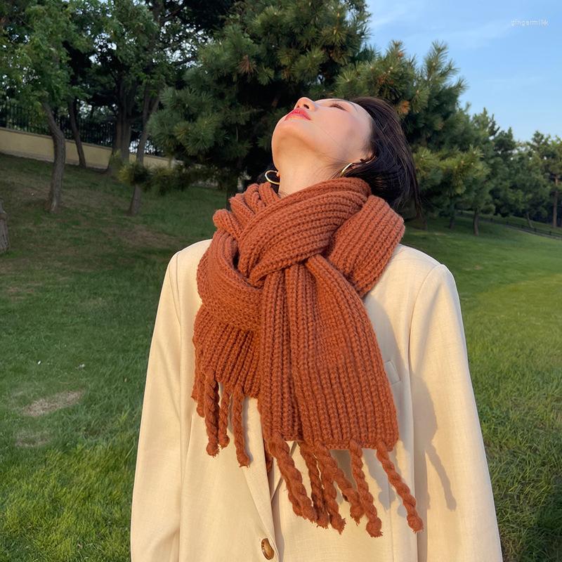 Scarves Knit Cachecol Feminino Inverno Women Winter Scarf Solid Tassel Warm Thick Blanket Wrap Shawl Stoles Mujer Pareo Bufandas
Scarves Knit Cachecol Feminino Inverno Women Winter Scarf Solid Tassel Warm Thick Blanket Wrap Shawl Stoles Mujer Pareo Bufandas