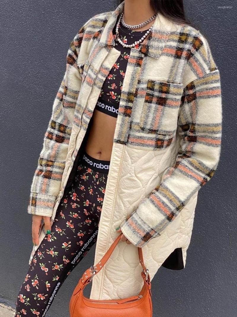 Women' Down 2022 Autumn Winter Long Coat Parkas Quilted Women Retro Single Breasted Woolen Patchwork Plaid Shirts Casual Padded Jacket, Beige
Women' Down 2022 Autumn Winter Long Coat Parkas Quilted Women Retro Single Breasted Woolen Patchwork Plaid Shirts Casual Padded Jacket, Beige