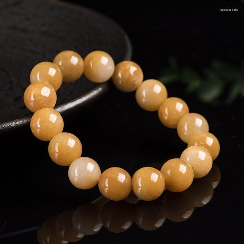 Strand Natural 13mm Topaz Gold Silk Jade Round Bead Bracelet Jewelry Gift Certificate
Strand Natural 13mm Topaz Gold Silk Jade Round Bead Bracelet Jewelry Gift Certificate