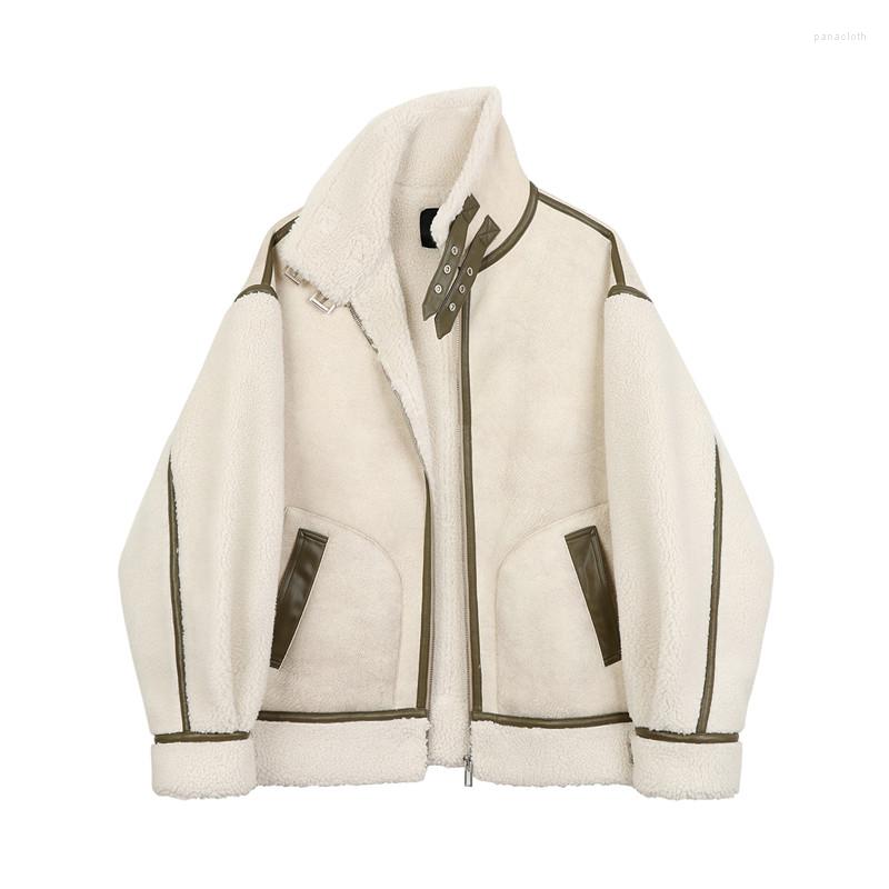 Women' Fur Lamb Women Coats Winter Turtleneck Long-SLeeved Patckwork Loose Thick Warm Fleeces Casual All Match Female Outwear Tops, Creamy-white
Women' Fur Lamb Women Coats Winter Turtleneck Long-SLeeved Patckwork Loose Thick Warm Fleeces Casual All Match Female Outwear Tops, Creamy-white