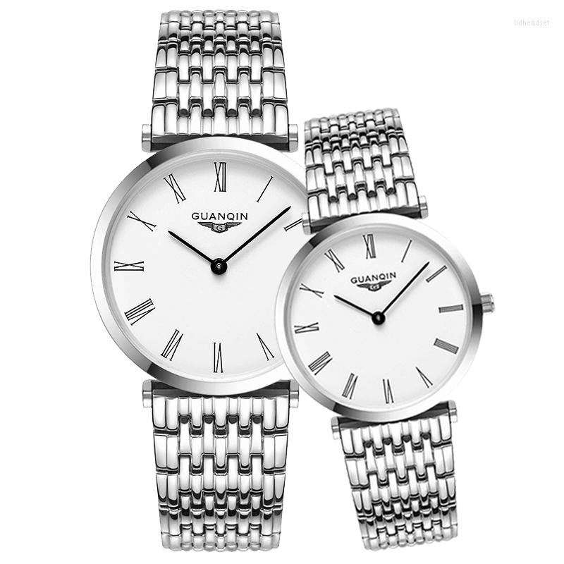 Wristwatches GUANQIN Pair Watches For Couples Men Women Minimalist Watch Quartz Wristwatch Ultra-Thin Lovers Vintage Couple Clock Tool, Bronze
Wristwatches GUANQIN Pair Watches For Couples Men Women Minimalist Watch Quartz Wristwatch Ultra-Thin Lovers Vintage Couple Clock Tool, Bronze