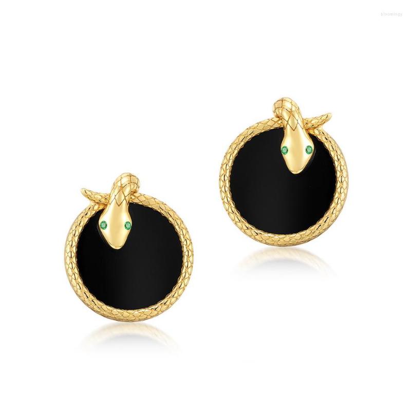Stud Earrings ALLNOEL Natural Black Onyx Snake 925 Sterling Sliver For Women Green Zircon Animal Original Chic Gift Fine Jewelry
Stud Earrings ALLNOEL Natural Black Onyx Snake 925 Sterling Sliver For Women Green Zircon Animal Original Chic Gift Fine Jewelry