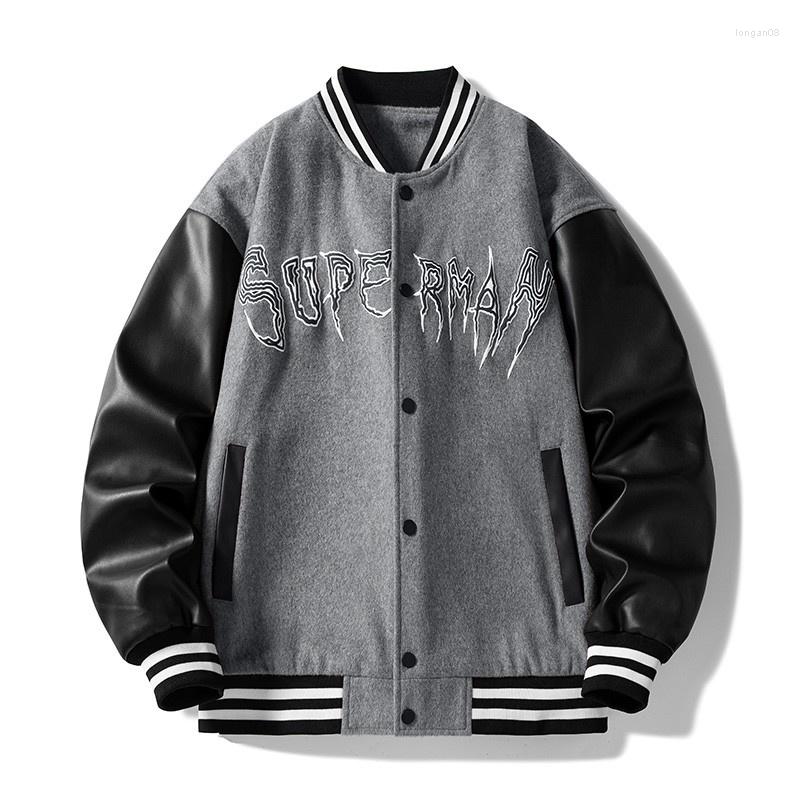Men's Jackets Street Jacket Hip Varsity Hop Embroidered Spliced Large Loose Spring And Autumn Men's Clothing, Black
Men's Jackets Street Jacket Hip Varsity Hop Embroidered Spliced Large Loose Spring And Autumn Men's Clothing, Black