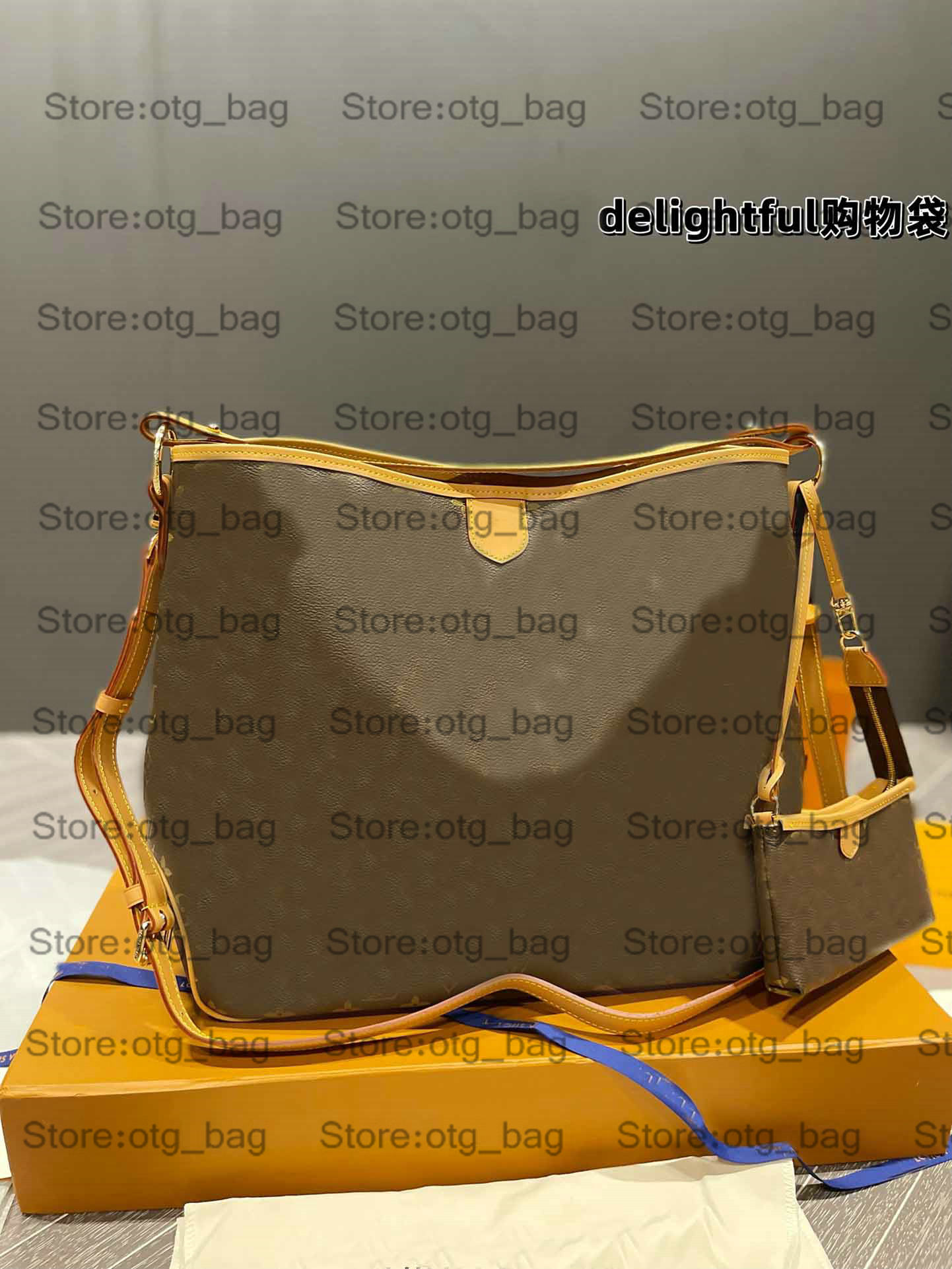Delightful Tote Bag OTG M40353 Womens Luxurys Designer Bags Shoulder Medieval Package Vintage Handbag with Zipped Pouch 2 sets Delight MONOGRAMS EMPREINTE LEATHER, Customize
Delightful Tote Bag OTG M40353 Womens Luxurys Designer Bags Shoulder Medieval Package Vintage Handbag with Zipped Pouch 2 sets Delight MONOGRAMS EMPREINTE LEATHER, Customize