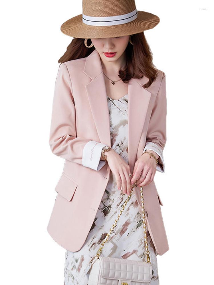 Women' Suits High-quality Elegant Pink Blazer Casual Loose Jacket Office Lady Style Coat Fashion Business Formal Wear Tops, Black 
Women' Suits High-quality Elegant Pink Blazer Casual Loose Jacket Office Lady Style Coat Fashion Business Formal Wear Tops, Black