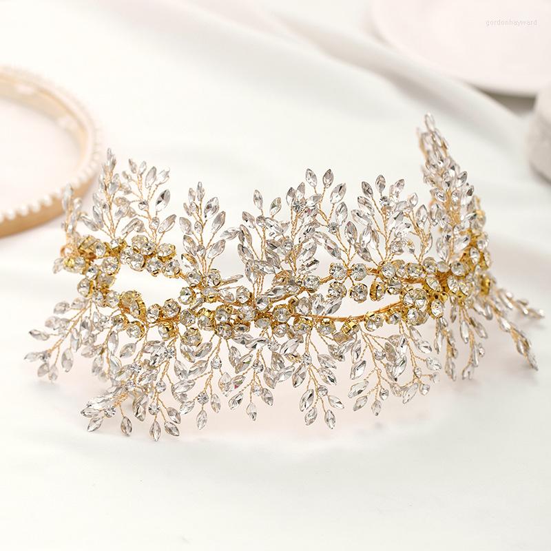 Headpieces MYFEIVO Bridal Wedding Dress Accessories Handmade Rhinestone Gold Leaf Tiara Jewelry HQ1556
Headpieces MYFEIVO Bridal Wedding Dress Accessories Handmade Rhinestone Gold Leaf Tiara Jewelry HQ1556